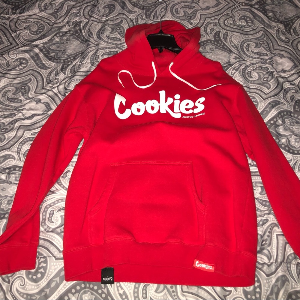 Men's Cookies Red Pullover Hoodie